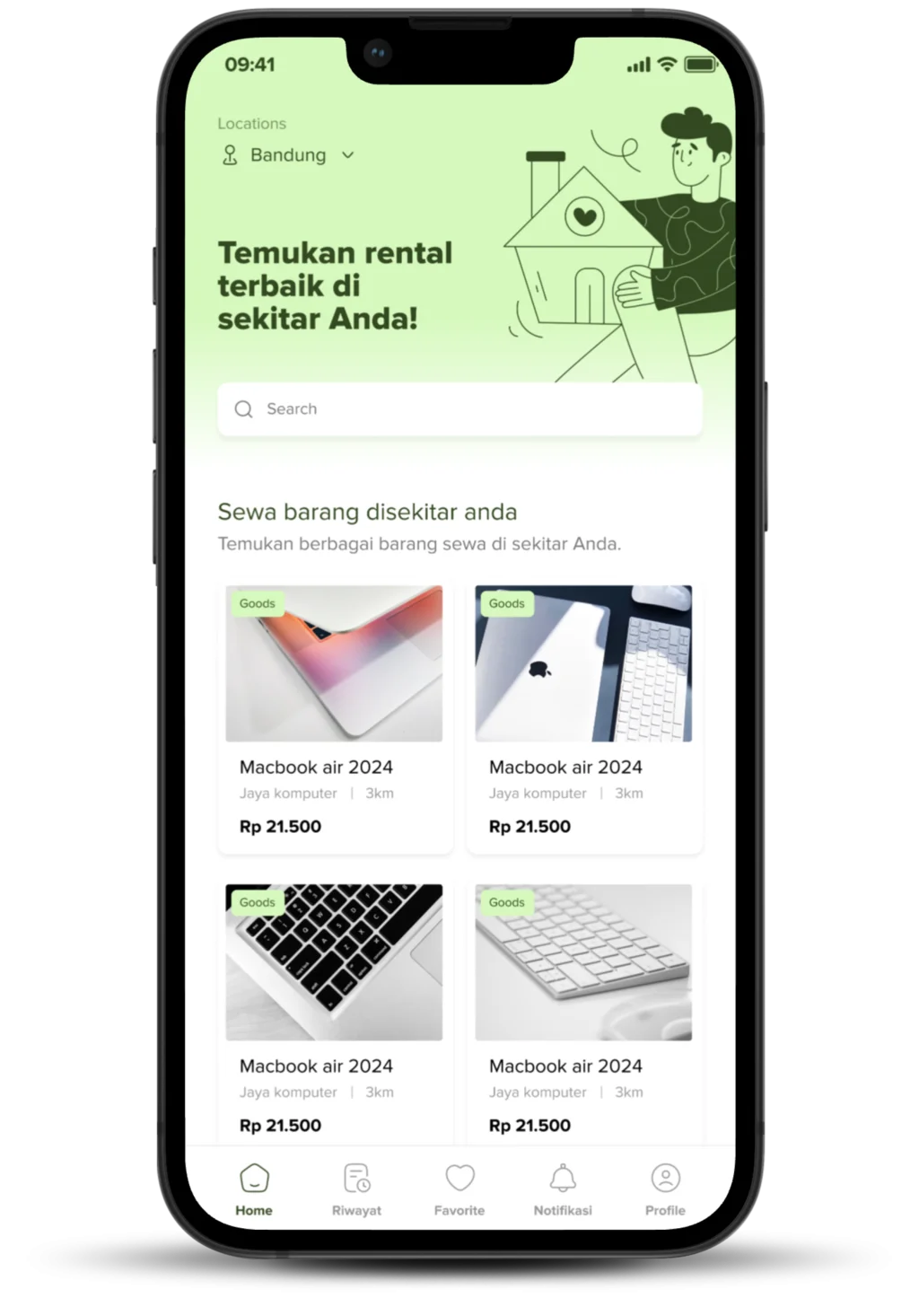 Tampilan aplikasi Mauren